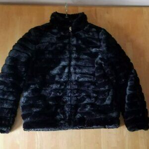 ACTIV8 Women's Faux Fur Reversible Winter Jacket, Size M